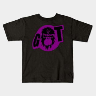 Gorilla Face Logo in Purple and Black - Gorillaz, Stickers, T-Shirts Kids T-Shirt
